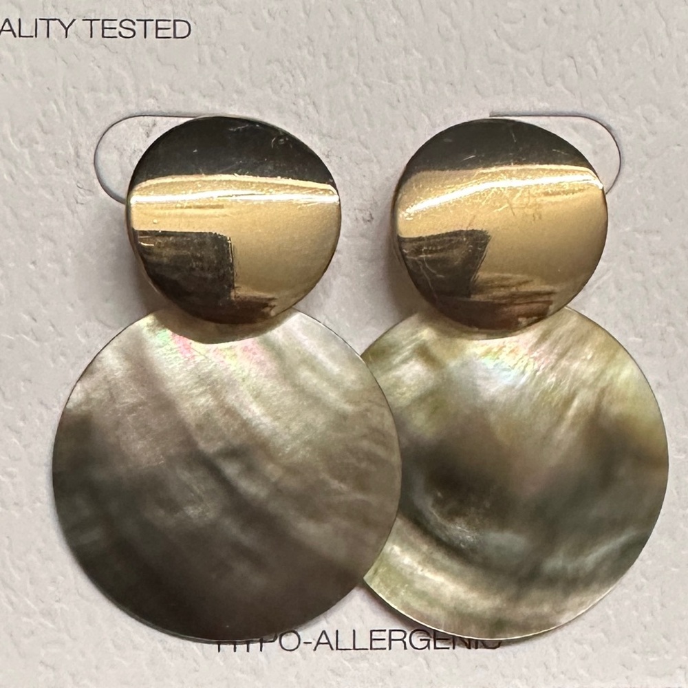 Elegant Gold-Toned Double Circle Earrings